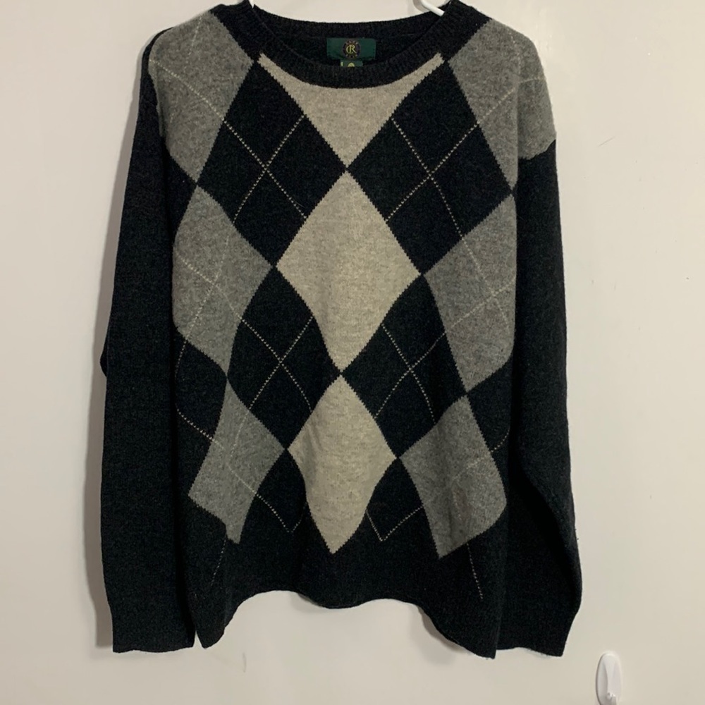 Club Room Pure New Wool Lambs Wool sweater Size Large, good condition